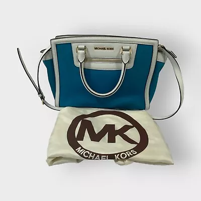 Michael Kors Large Selma Satchel | Summer Blue | Convertible | Dust Bag • $49.99