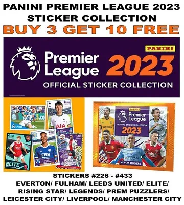 Panini Premier League 2023 Stickers Collection #226 - #433 Everton - Man City • £1.45