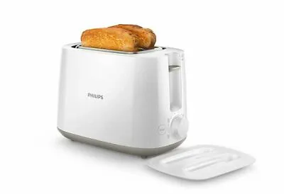£66.37 • Buy Philips Toaster 2-Slice Pop-up Integrated Bun Rack 8 Browning Settings ( White )