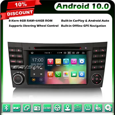 64GB Android 10 Car Stereo GPS Sat Nav Mercedes E/CLS/G W211 W219 CarPlay DSP CD • £204.25