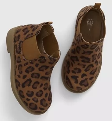 NWT Baby Gap Girls Toddler Ankle Boots Leopard    U Pick Size • $12.49