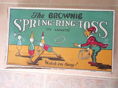 Vintage Early Brownie Spring Ring Toss Game Toy Palmer Cox • $39.95