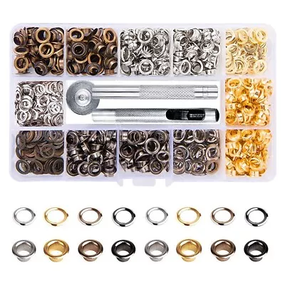 Grommets Kit 3/16Inch 400Pcs Eyelets Kits Eyelets Grommet Sets For Shoes Y3H2 • $17.71