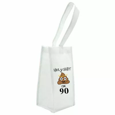 90th Birthday Holy Shit*poo Emoji Wine Bag! Birthday Gift For Her/him/wine Gift • £4.95