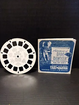 SAM-2 Adventures Of Sam Sawyer Sam Finds A Treasure 1950 View-master Reel & Book • $2