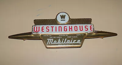 Old Vintage Westinghouse Mobilaire Y4630 Electric Fan Tag Emblem Logo Badge • $44.99