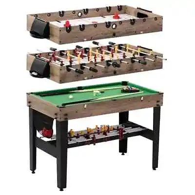 Foosball Soccer Table 48 Inch 3-in-1 Multi Game Indoor Sport Hockey Billiards • $149.99