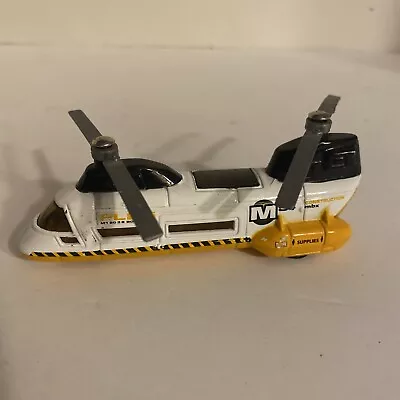 2001 Matchbox M54 Construction Diecast Transport Helicopter White/Yellow • $10.99