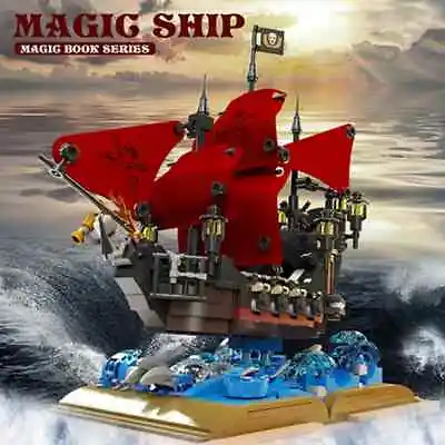 Magic Book ¤ Queen Anne's Revenge (Pirates Ship) ¤ Building Set 966 Pieces ¤NEW • £51.36