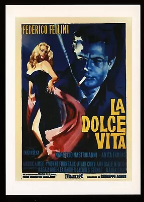 La Dolce Vita Federico Fellini Movie Cinema Film Italian Poster Art Postcard • $5.95