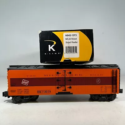 K Line K642-1373 O Scale Milwaukee Road MILW MM 7-30-74 Wood-Sided Reefer Car • $54.99