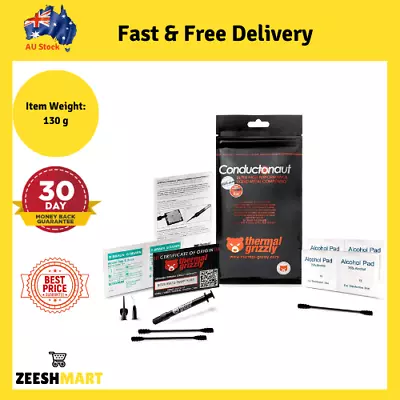 Thermal Grizzly Conductonaut Thermal Grease - 1 Gram Set + 3 Applicator CPU GPU • $31.94