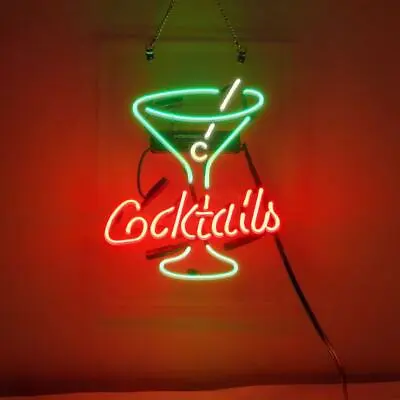 14  Cocktails Martini Acrylic Neon Sign Light Lamp Artwork Bar Wall Decor • $80.96