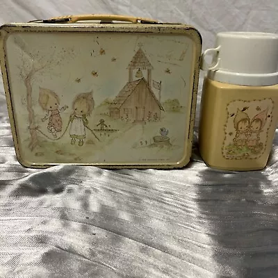 Vintage 1975 HALLMARK Betsy Clark Yellow Lunchbox. With Thermos Metal • $9.99