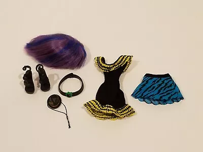 Monster High Create A Monster CAM Cat Witch Lot Wig Shoes Hat Belt Dress Skirt • $22.85