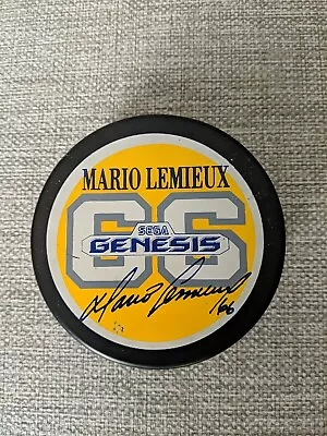 Vintage Mario Lemieux 66 Sega Genesis Official NHL Promotional Promo Hockey Puck • $18.99