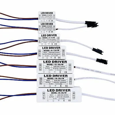 LED Driver 300mA 250mA 1W 3W 5W 10W 15W 18W 20W 25W 30W 36W LED Power Supply • $5.39