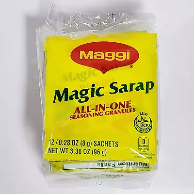 MAGGI MAGIC SARAP Halal All-In-One Seasoning Granules 12 Sachets X 8G 10/31/24 • $9.98