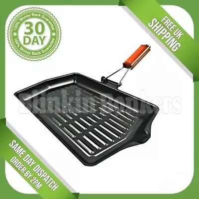£12.49 • Buy Large Griddle Pan Non Stick Grill Steak Meat Frying Cooking Hob Folding Handle