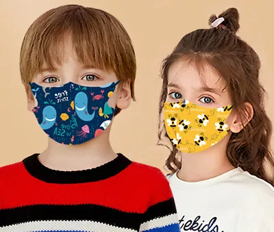 Kids Child Fabric Face Mask Washable Reusable Protective Cloth Unisex Fashion  • $2.89