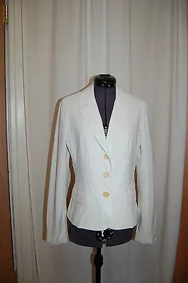 Vince White Striped Cotton Blend Blazer Jacket-- Size 6 • $35