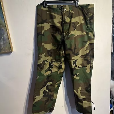 Gore-Tex Military Pants Trousers Cold Weather Woodland Camouflage Large Short • $39.99