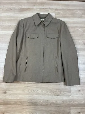 J Crew Camel Wool Blend Jacket Car Coat Womens Size Medium • $18.60