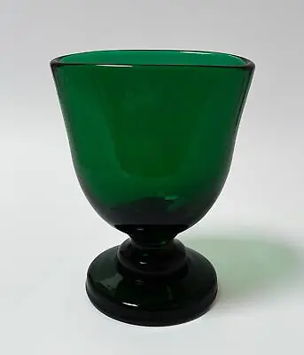 Antique Victorian Bristol Green Glass Vase Hand Blown • $214.40