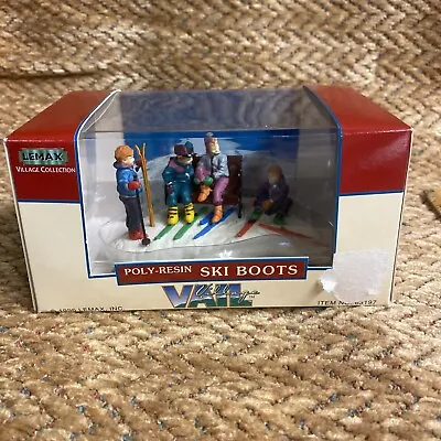 $18.99 • Buy LEMAX Village Collection Vail 63197 Ski Boots 1996 Family Skiing RARE