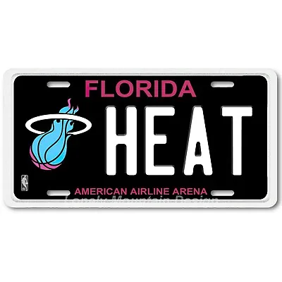 Miami Heat Florida State Custom Art FLAT Aluminum Novelty Auto License Tag Plate • $19.99