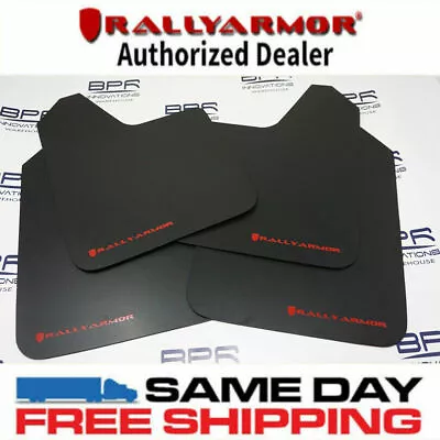 RALLY ARMOR Basic Universal Mud Flaps W/red Logo MF12-BAS-RD • $37.90