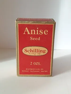 Vintage Schilling Brand Anise Seed Spice Box 1950s  • $11