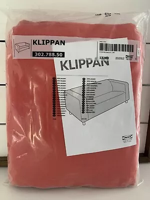 NEW IKEA KLIPPAN Cover Loveseat Sofa Vissle Red Orange Poly Slipcover 302.788.50 • £144.58