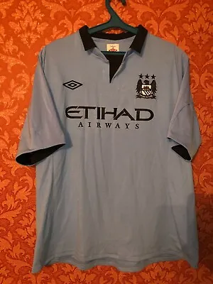 RARE Manchester City 2012=2013 Home Football Shirt Size 48 XL Umbro • $59.99