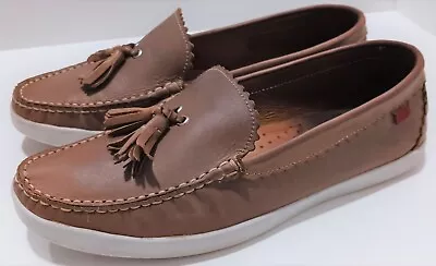 Marc Joseph New York Brown Leather Tasseled Loafer Moc 9.5 Athletic Tread Sole • $12.99