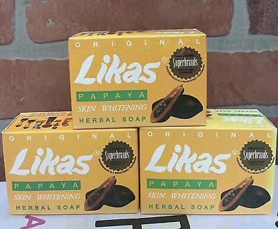 Original Likas Papaya Skin Whitening Herbal Soap (3 PACK) • £20.26