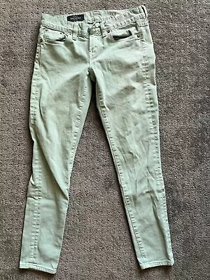 J Crew Toothpick Skinny Jeans In Garment-solid Mint Green Summer Size: 24 Ankle • $12.99