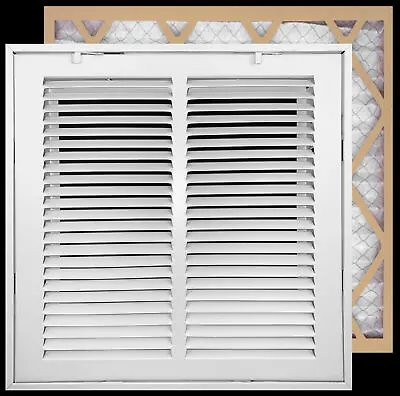 Filter Included Heavy Duty Steel Return Air Filter Grille HVAC Duct Cover Grill • $39.99