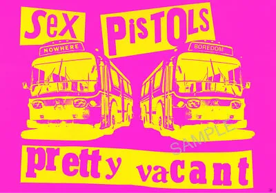 VINTAGE Punk POSTER Sex Pistols Pretty Vacant Music Rock Record Art 1970s A3 A4 • £9.99