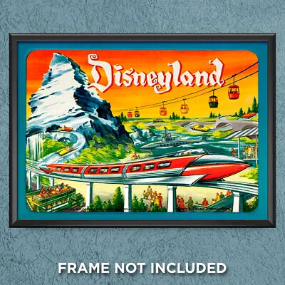 Disneyland Monorail Lunchbox Poster Print Alweg Matterhorn Mark Skyway Art 3504 • $29.95