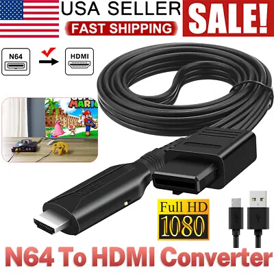Converter N64 To HDMI HD 1080P Cable Adapter For Nintendo N64 / Gamecube / SNES • $9.45
