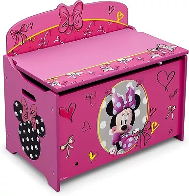 Disney Minnie Mouse Deluxe Wood Toy Box By Delta Children • $30