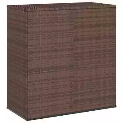 Patio Cushion Box PE Rattan Brown VidaXL • $445.48