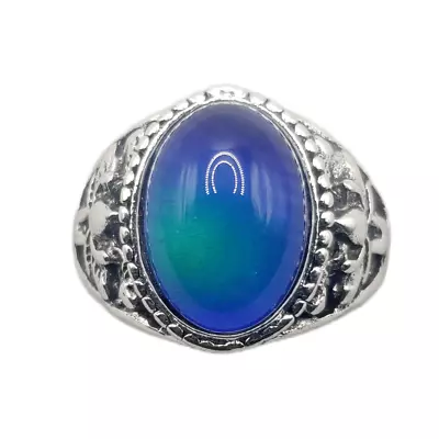 Vintage Silver Mood Ring Feeling Temperature Color Change Ring For Men & Women • $13.99