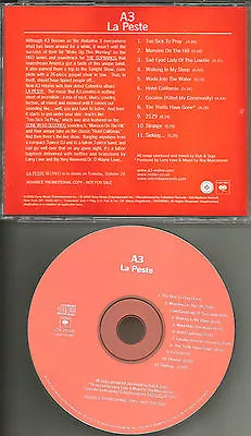 Alabama 3 A3 Le Peste ADVNCE USA PROMO DJ CD W/ EAGLES Hotel California Trk A 3 • $24.99