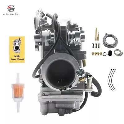 Polished Carburetor For Mikuni HSR42 Harley 42mm Evo Evolution Twin Cam TM42 US • $103.99