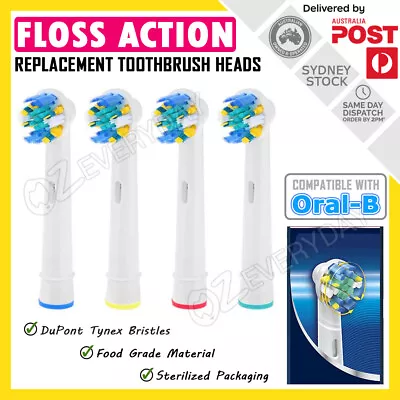 FLOSS ACTION Oral-B Electric Toothbrush Compatible Replacement Brush Heads X4pcs • $5.99