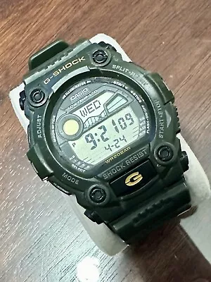 Casio G Shock G-7900 G-Lide Tide And Moon Phase. Military Green. • $80