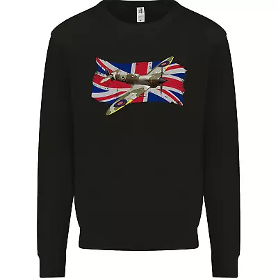Supermarine Spitfire With The Union Jack Mens Sweatshirt Jumper • £20.99