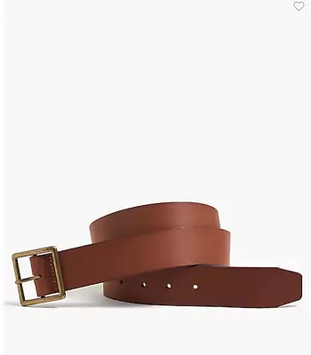 J. Crew Men's Wide Leather Belt Tan AH599 1.5  Size 34 Waist NEW WITH TAGS • $19.95